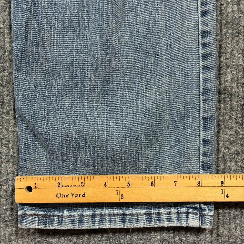 Wrangler Mens Straight Leg Jeans 38x30 Regular Fit Light Wash Denim Mid Rise - Picture 8 of 12